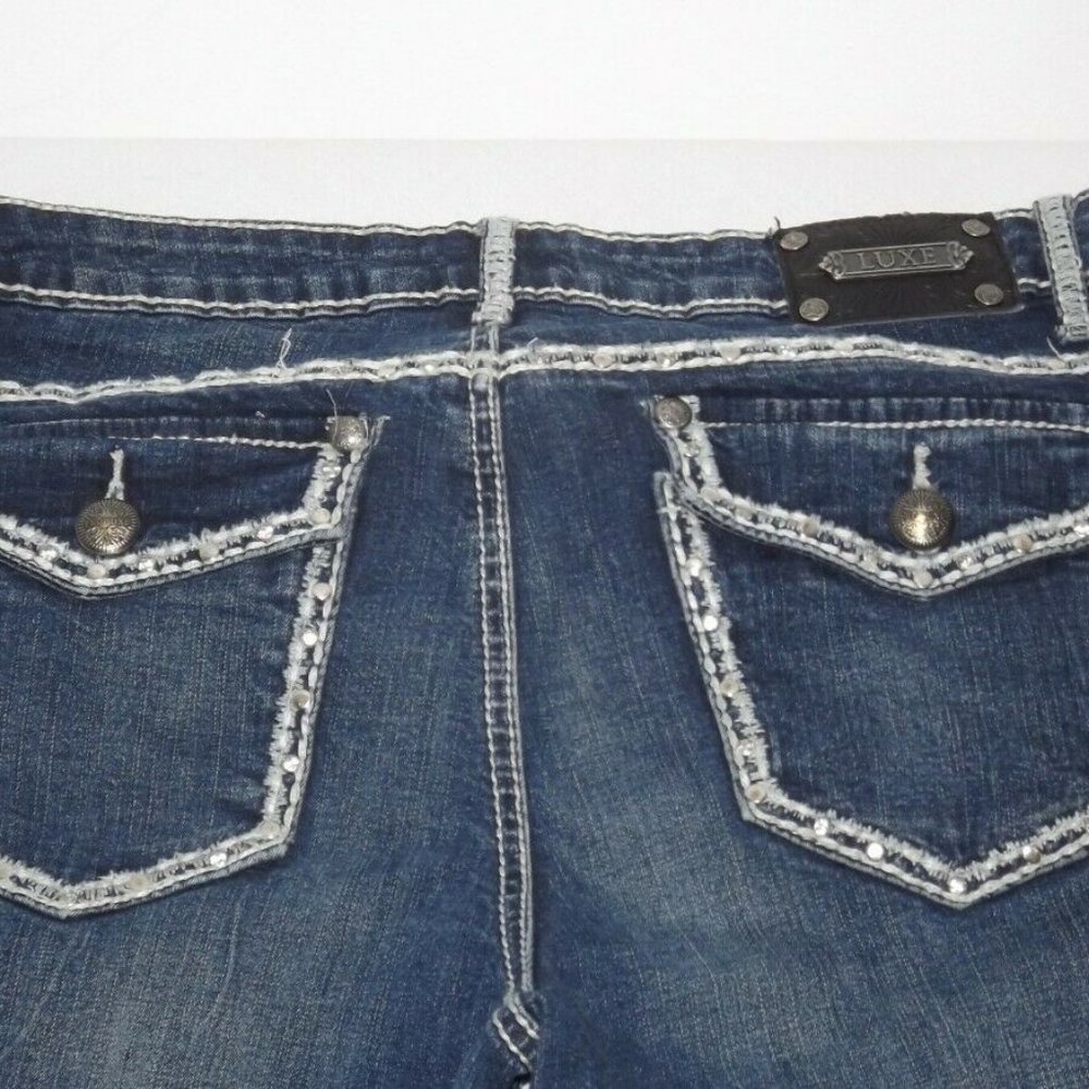 Tru Luxe Jeans Women's 30/10 Blue Denim Medium Wash Boot Leg  Comfort  #0086